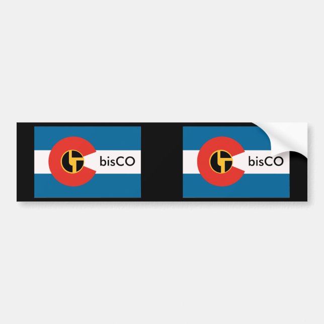 Autocollant De Voiture plein drapeau de bisCO (Devant)