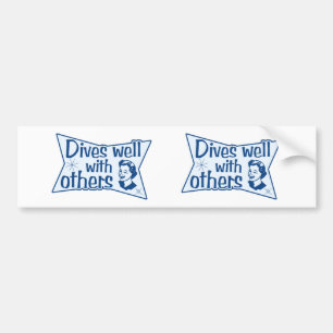 Autocollant De Voiture Plonge bien avec d'autres