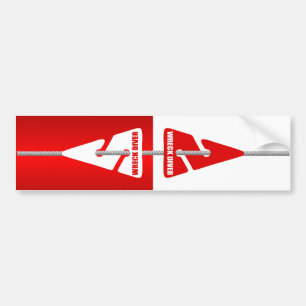 Autocollant De Voiture Plongée en épaves (marqueurs de ligne)