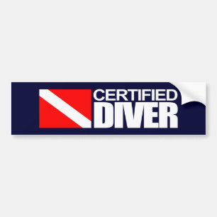 Autocollant De Voiture Plongeur certifié 4 Bumpersticker