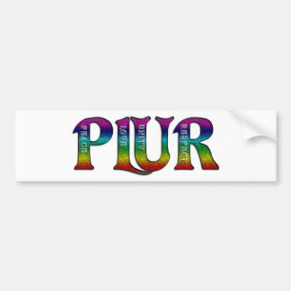 Autocollant De Voiture PLUR (arc-en-ciel)