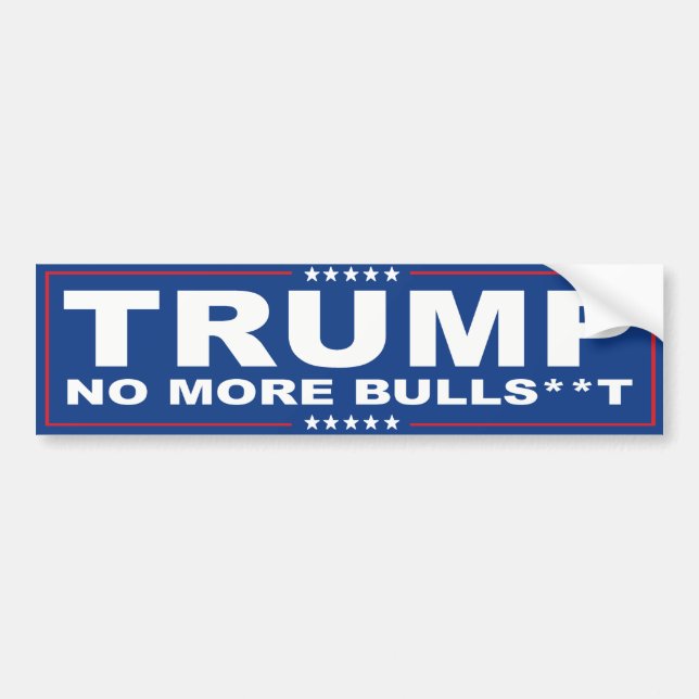 Autocollant De Voiture Plus de Bull - Blue Trump -.png (Devant)