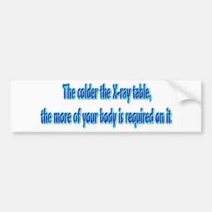 Autocollant De Voiture Plus froid le Tableau de rayon X…. Radiologie