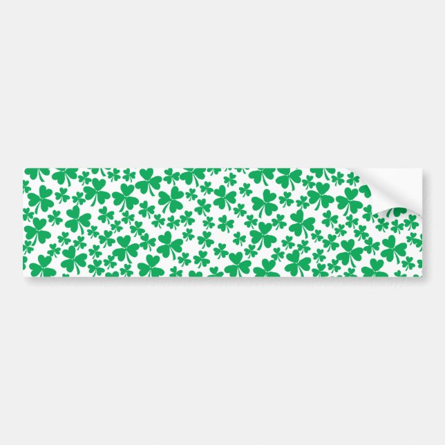 Autocollant De Voiture Plusieurs Shamrocks (Devant)