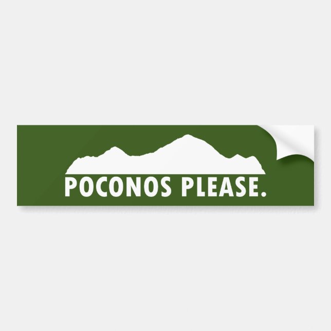 Autocollant De Voiture Poconos S'Il Vous Plaît (Devant)