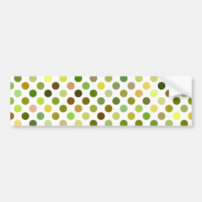 Autocollant De Voiture Points jaunes et verts (Devant)