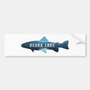 Autocollant De Voiture Poisson du lac Keuka New York