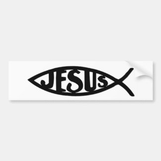 Autocollant De Voiture Poissons de Jésus (noir d'adhésif pour pare-chocs)