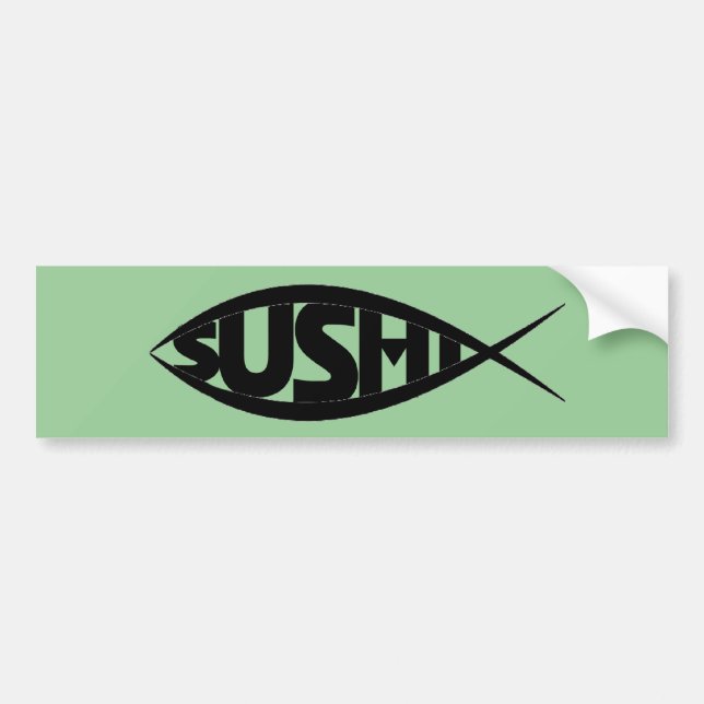 AUTOCOLLANT DE VOITURE POISSONS DE SUSHI (Devant)