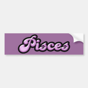 Autocollant De Voiture Poissons Zodiaque Rétro