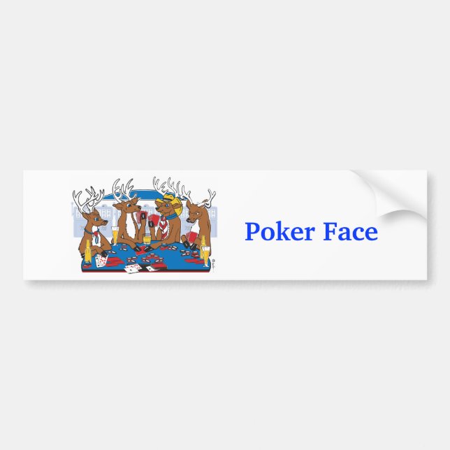 Autocollant De Voiture Poker Face Deer (Devant)
