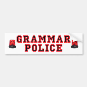 Autocollant De Voiture Police de grammaire