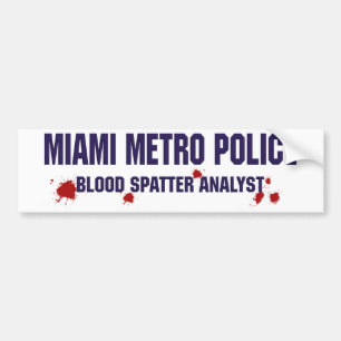 AUTOCOLLANT DE VOITURE POLICE DE MÉTRO DE MIAMI