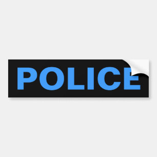 Autocollant De Voiture POLICE - emblème bleu de logo
