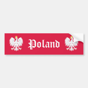Autocollant De Voiture Pologne Aigle Polska Polonais Crête rouge polonais