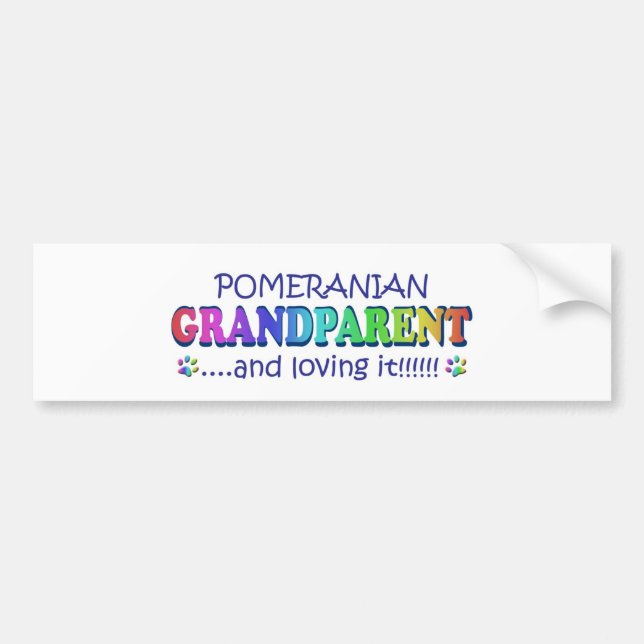 AUTOCOLLANT DE VOITURE POMERANIEN (Devant)