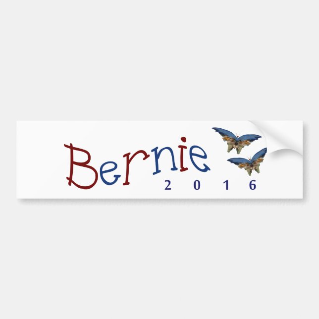 Autocollant De Voiture Ponceuses 2016 de Bernie - papillons pour Bernie (Devant)