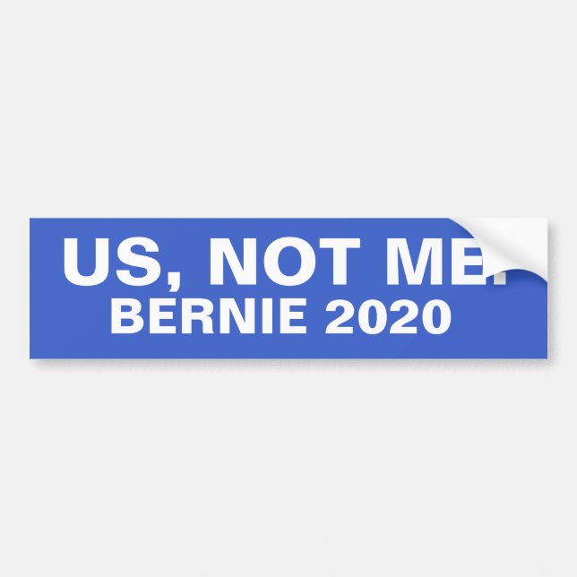 Autocollant De Voiture Ponceuses de Bernie nous, pas je bumpersticker (Devant)