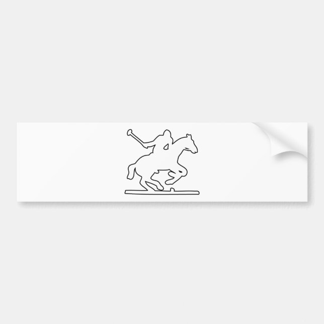 Autocollant De Voiture Poneys britanniques de silhouette de joueur de (Devant)