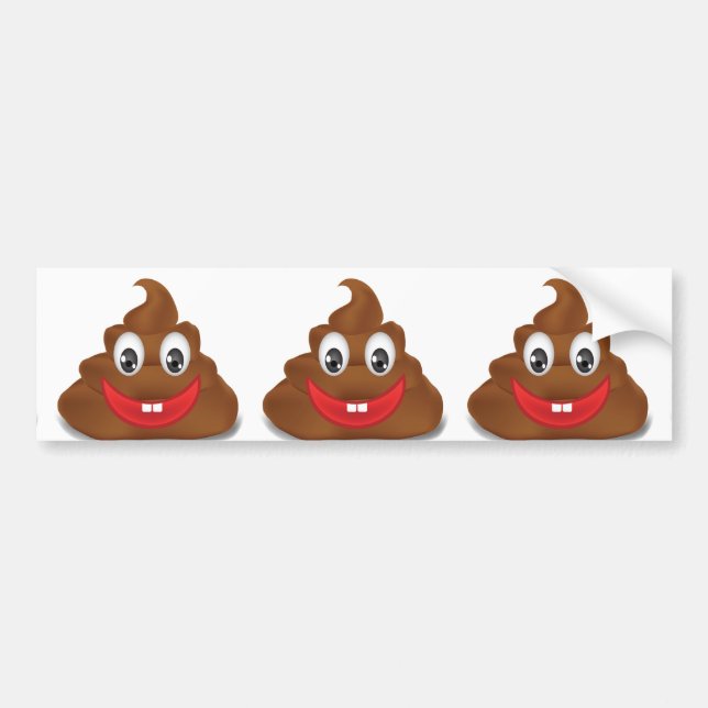 Autocollant De Voiture poo emojis (Devant)