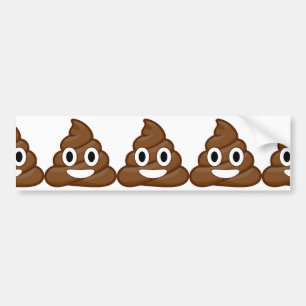Autocollant De Voiture poop emoji