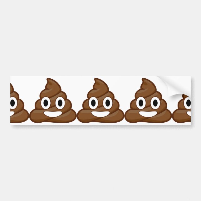 Autocollant De Voiture poop emoji (Devant)