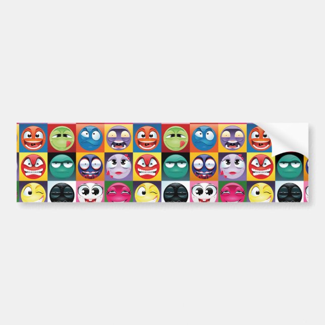 Autocollant De Voiture pop art emojis (Devant)