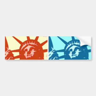 Autocollant De Voiture Pop Art Lady Liberty New York City
