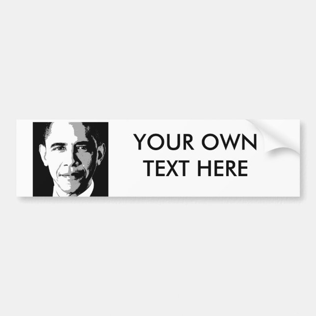 AUTOCOLLANT DE VOITURE PORTRAIT CARRÉ DE BARACK OBAMA - .PNG (Devant)