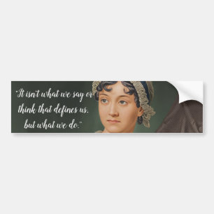 Autocollant De Voiture Portrait et citation de Jane Austen