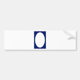 Autocollant De Voiture Portrait ovale Bleu DK Solide FG Le MUSÉE Zazzle G