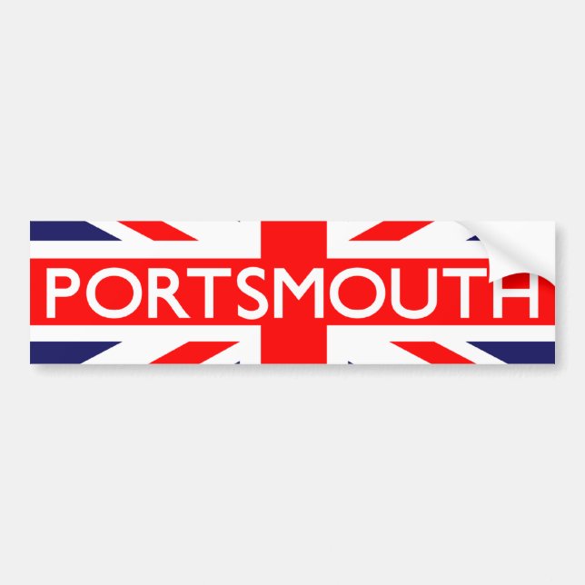 Autocollant De Voiture Portsmouth : drapeau britannique (Devant)