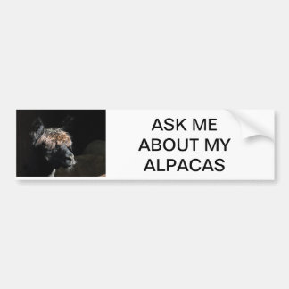 AUTOCOLLANT DE VOITURE POSEZ-MOI DES QUESTIONS SUR MES ALPACAS