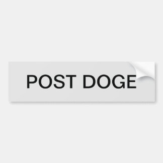 Autocollant De Voiture POST DOGE (silver/black) bumper sticker