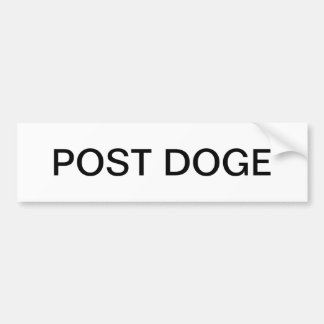 Autocollant De Voiture POST DOGE (white/black) bumper sticker