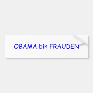 Autocollant De Voiture Poubelle FRAUDEN d'OBAMA