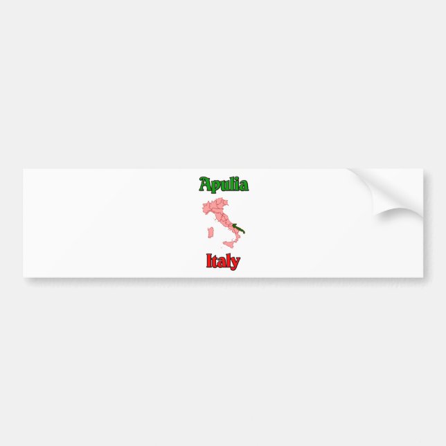 Autocollant De Voiture Pouilles Italie (Devant)