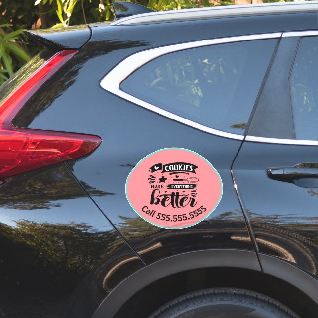 Autocollant de voiture pour entreprise de biscuits (Coté voiture)