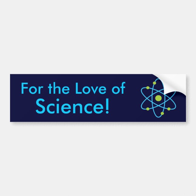 Autocollant De Voiture Pour L'Amour De La Science Atom (Devant)