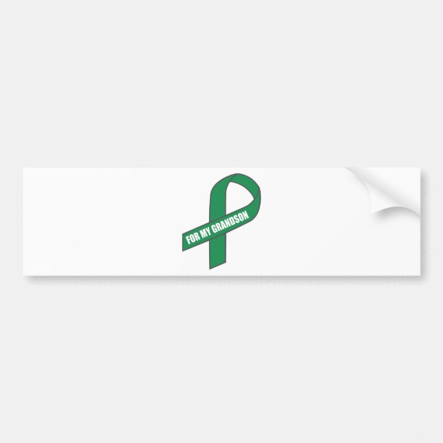 Autocollant De Voiture Pour mon petit-fils (ruban vert) (Devant)