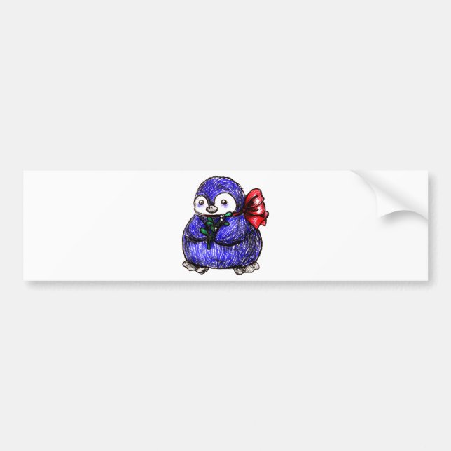 Autocollant De Voiture Poussin de pingouin (Devant)