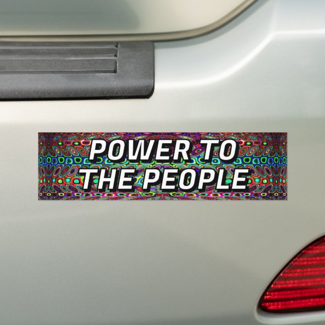 AUTOCOLLANT DE VOITURE POUVOIR AU PEUPLE (En voiture)