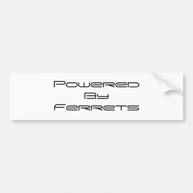 Autocollant De Voiture PoweredByFerrets (Devant)