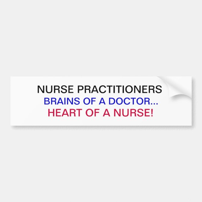 AUTOCOLLANT DE VOITURE PRATICIENNES D'INFIRMIÈRE (Devant)