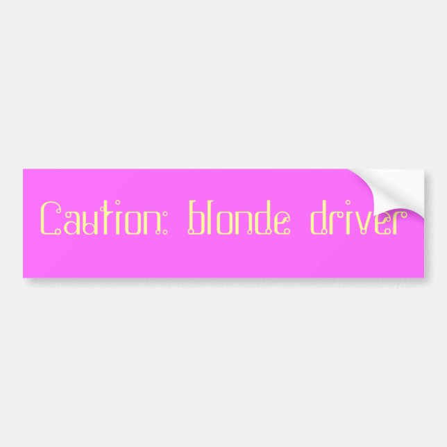 Autocollant De Voiture Précaution : conducteur blond (Devant)