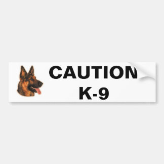 AUTOCOLLANT DE VOITURE PRÉCAUTION K-9