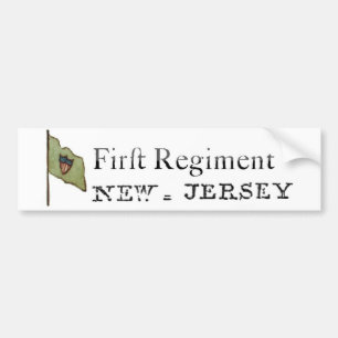 Autocollant De Voiture Premier régiment de New Jersey, ligne continental