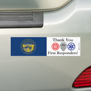 Autocollant De Voiture Premières réponses du Nebraska Merci