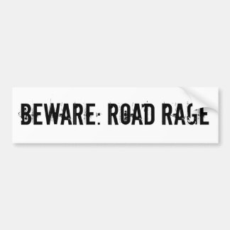 Autocollant De Voiture Prenez garde : Rage de route