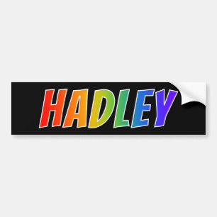 Autocollant De Voiture Prénom "HADLEY" : Coloration d'arc-en-ciel